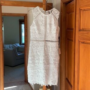 White Lace Lulus Dress NWT